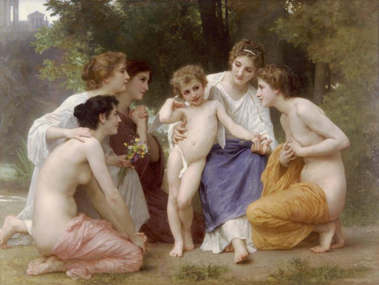 Adolphe William Bouguereau Admiration (mk26) Norge oil painting art